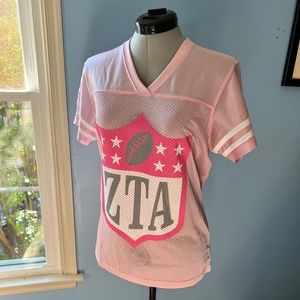 Zeta Tau Alpha (ZTA) Think Pink Football Jersey